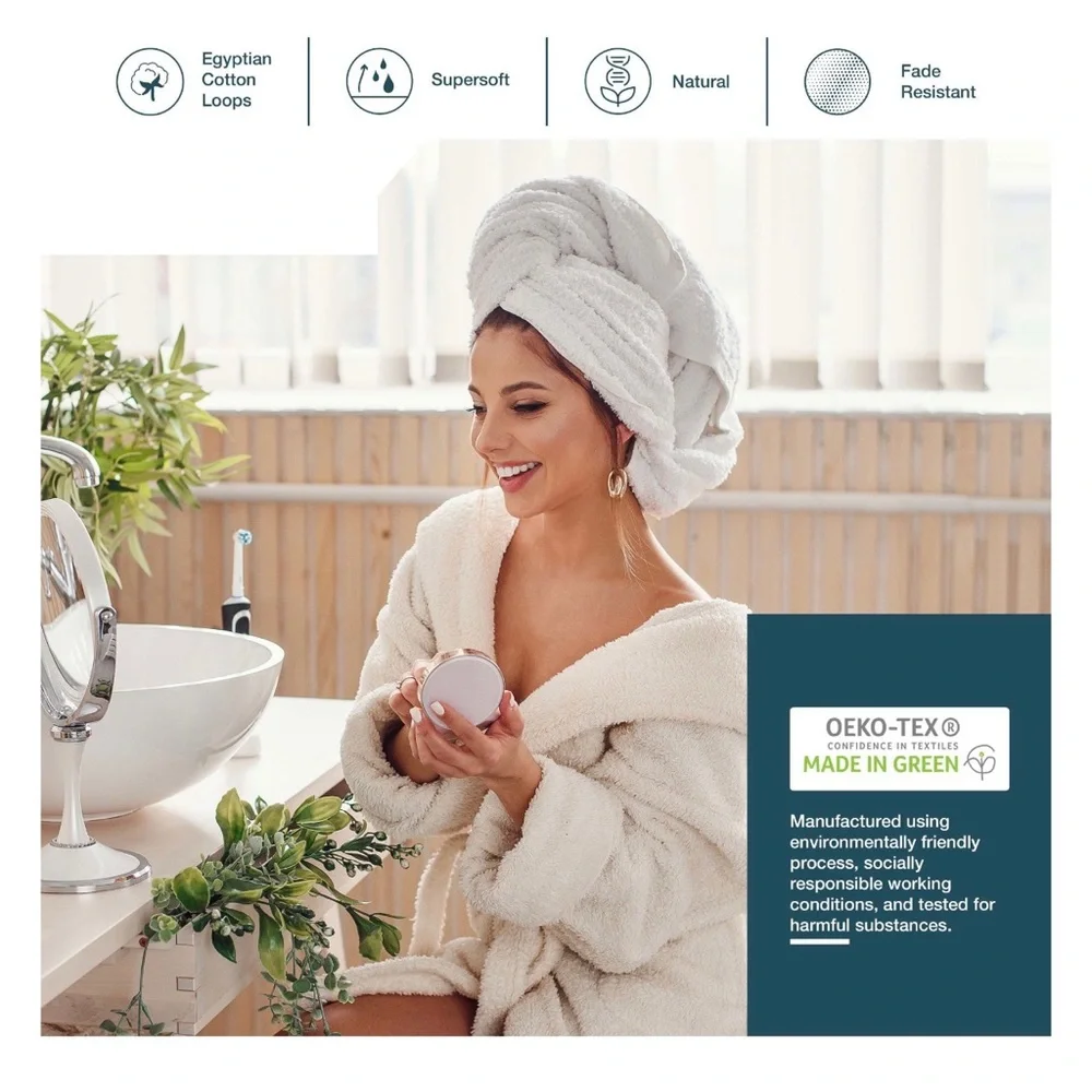 🆕 Egyptian Cotton Hand/Wash, 4Pc towel set. Blue Horizon